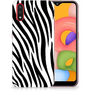 Samsung Galaxy A01 TPU Hoesje Zebra