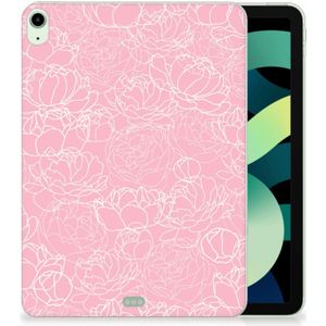 iPad Air (2020/2022) 10.9 inch Siliconen Hoesje White Flowers