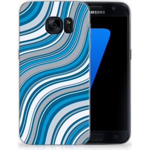 Samsung Galaxy S7 TPU bumper Waves Blue