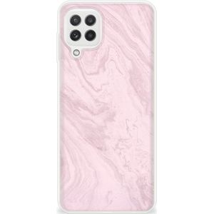 Samsung Galaxy A22 4G | M22 TPU Siliconen Hoesje Marble Pink - Origineel Cadeau Vriendin