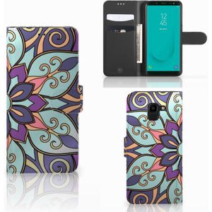 Samsung Galaxy J6 2018 Hoesje Purple Flower