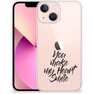 iPhone 13 mini Siliconen hoesje met naam Heart Smile