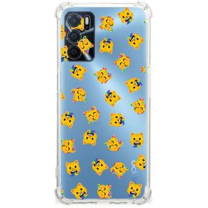 Doorzichtige Silicone Hoesje voor OPPO A16 | A16s | A54s Katten Emojis