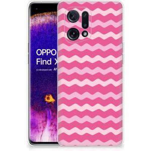 OPPO Find X5 TPU bumper Waves Pink