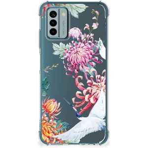 Nokia G22 Case Anti-shock Bird Flowers