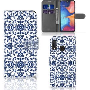 Samsung Galaxy A20e Hoesje Flower Blue