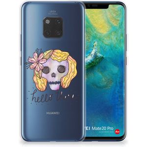 Silicone Back Case Huawei Mate 20 Pro Boho Skull