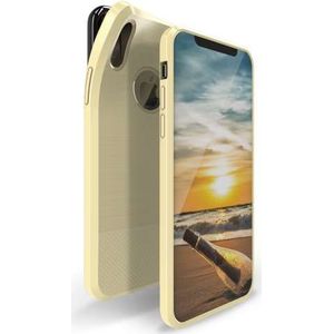 Apple iPhone X | Xs TPU Hoesje Geborsteld Goud