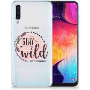 Samsung Galaxy A50 Telefoonhoesje met Naam Boho Stay Wild