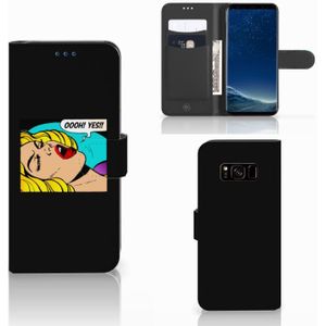 Samsung Galaxy S8 Wallet Case met Pasjes Popart Oh Yes
