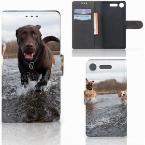 Sony Xperia XZ1 Telefoonhoesje met Pasjes Honden Labrador