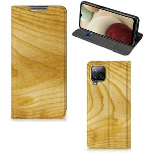 Samsung Galaxy A12 Book Wallet Case Licht Hout