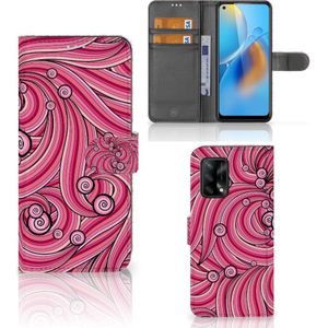 OPPO A74 4G Hoesje Swirl Pink