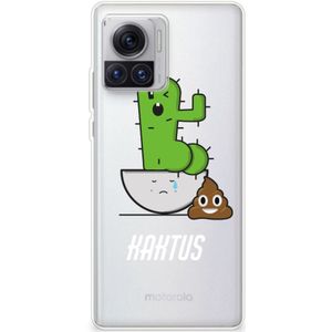Motorola Moto X30 Pro Telefoonhoesje met Naam Cactus Poo