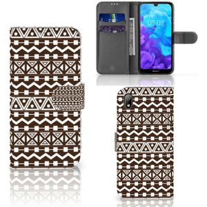 Huawei Y5 (2019) Telefoon Hoesje Aztec Brown