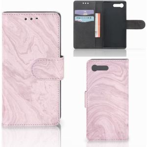 Sony Xperia X Compact Bookcase Marble Pink - Origineel Cadeau Vriendin