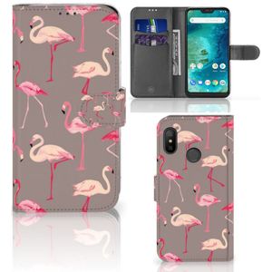 Xiaomi Mi A2 Lite Telefoonhoesje met Pasjes Flamingo