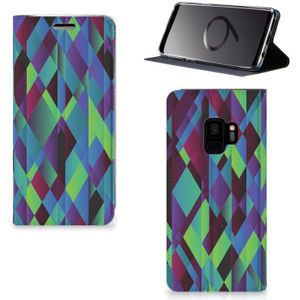 Samsung Galaxy S9 Stand Case Abstract Green Blue