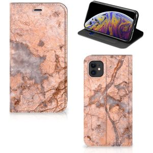 Apple iPhone 11 Standcase Marmer Oranje