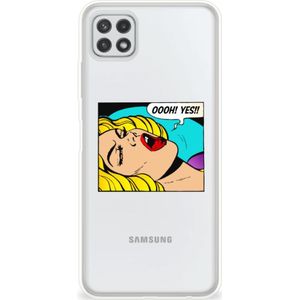 Samsung Galaxy A22 5G Silicone Back Cover Popart Oh Yes