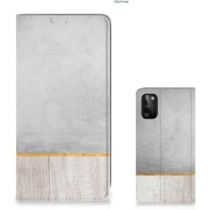 Samsung Galaxy A41 Book Wallet Case Wood Concrete