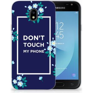 Samsung Galaxy J3 2017 Silicone-hoesje Flowers Blue DTMP