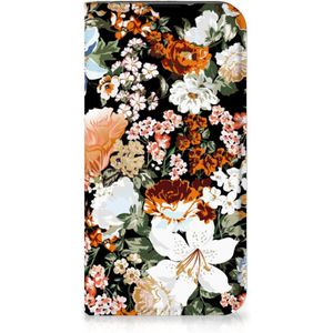 Smart Cover voor iPhone 13 Mini Dark Flowers
