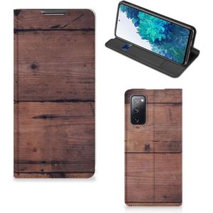 Samsung Galaxy S20 FE Book Wallet Case Old Wood