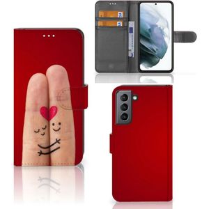 Samsung Galaxy S21 FE Wallet Case met Pasjes Liefde - Origineel Romantisch Cadeau