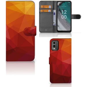 Book Case voor Nokia C32 Polygon Red