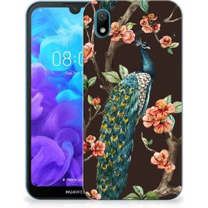 Huawei Y5 (2019) TPU Hoesje Pauw met Bloemen