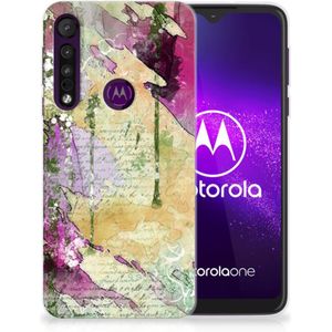 Hoesje maken Motorola One Macro Letter Painting