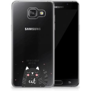 Samsung Galaxy A3 2016 Telefoonhoesje met Naam Cat Good Day