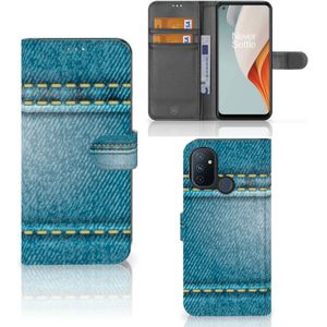 OnePlus Nord N100 Wallet Case met Pasjes Jeans