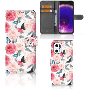 OPPO Find X5 Pro Hoesje Butterfly Roses