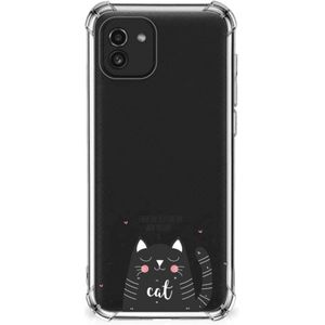 Samsung Galaxy A03 Stevig Bumper Hoesje Cat Good Day