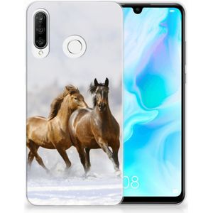 Huawei P30 Lite TPU Hoesje Paarden