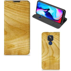 Motorola Moto G9 Play Book Wallet Case Licht Hout