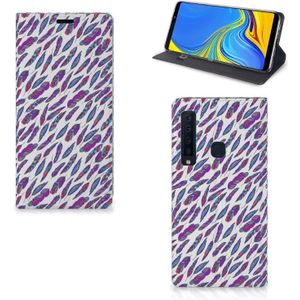 Samsung Galaxy A9 (2018) Hoesje met Magneet Feathers Color