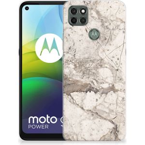 Motorola Moto G9 Power TPU Siliconen Hoesje Marmer Beige