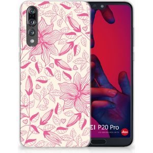 Huawei P20 Pro TPU Case Pink Flowers