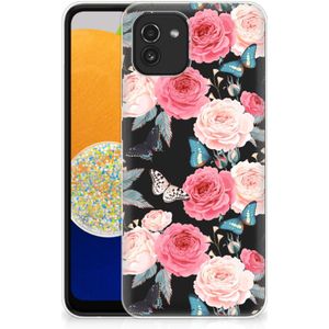 Samsung Galaxy A03 TPU Case Butterfly Roses