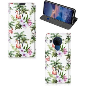 Nokia 5.4 Hoesje maken Flamingo Palms