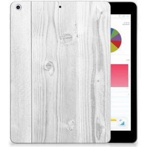 Apple iPad 9.7 2018 | 2017 Silicone Tablet Hoes White Wood