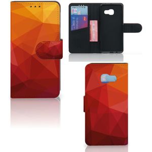 Book Case voor Samsung Galaxy A3 2017 Polygon Red