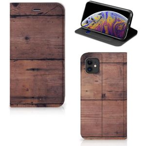 Apple iPhone 11 Book Wallet Case Old Wood