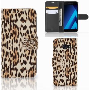 Samsung Galaxy A5 2017 Telefoonhoesje met Pasjes Leopard