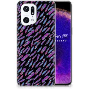 OPPO Find X5 Pro TPU bumper Feathers Color