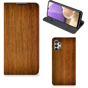 Samsung Galaxy A32 5G Book Wallet Case Donker Hout