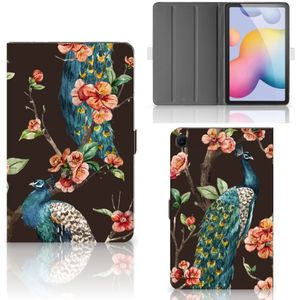 Samsung Galaxy Tab S6 Lite | S6 Lite (2022) Flip Case Pauw met Bloemen